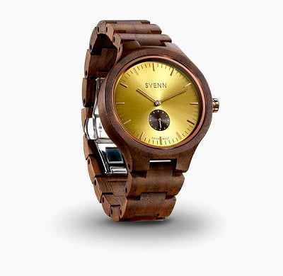 walnut wood watch