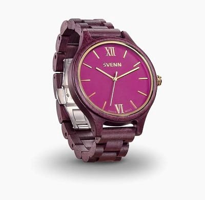 purpleheart wood watch